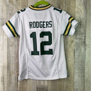 NFL Aaron Rodger’s Kids Youth Size Small(8) Green Bay Packers V-Neck Jer…